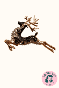 Broche - dådyr, sort