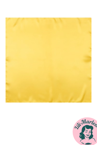 Satin tørklæde til håret eller hals, gul