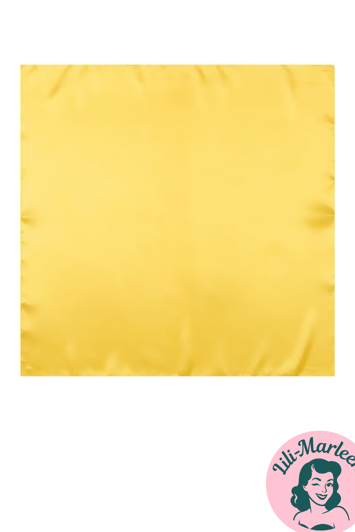 Satin tørklæde til håret eller hals, gul