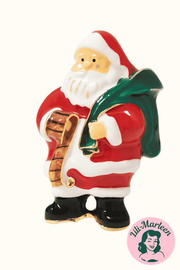 Broche - Julemanden med ønskeliste