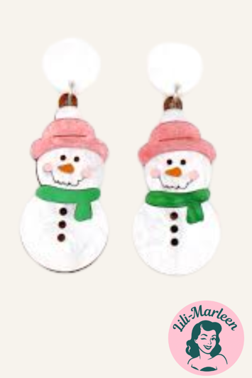 Hængeøreringe; snemænd (store)