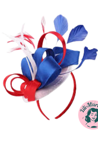 Betager på hårbøjle, rød/hvid/blå