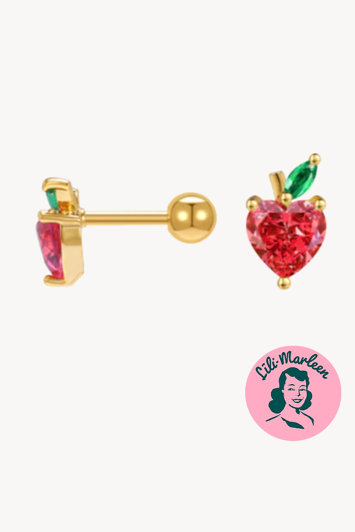 Øreringe - ørestik æble, lille