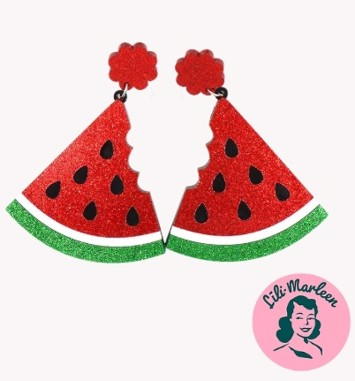 Øreringe - store vandmeloner