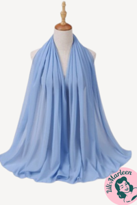 Chiffon Sjal, baby blå