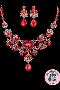 Marilyn Monroe smykkesæt, rød 