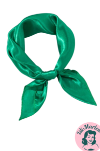 Satin tørklæde til håret eller hals, grøn