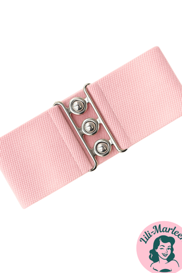 Bredt elastisk bælte, peach/lys koral - Hospitalbælte