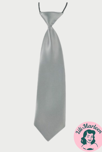 Børne slips, mørkegrå 