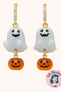 HængeØreringe - Spøgelser på aftentogt - med græskar