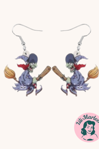 Øreringe - Grinende heks - hængeøreringe