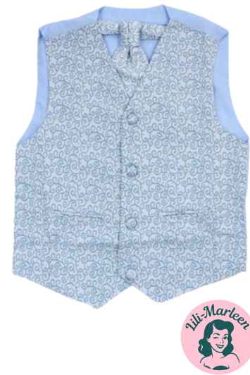 Vestsæt; Magnus, lyseblå - flot vestsæt i 3 dele til en speciel lejlighed 