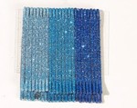 Bobby Pins - glitter (Blå nuancer) - 24 stk. 