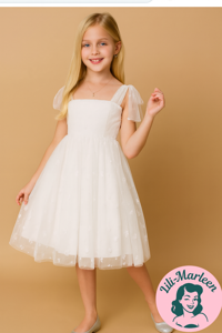 Børne festkjole/brudepigekjole; Little Miss Little Miss Alba Flora