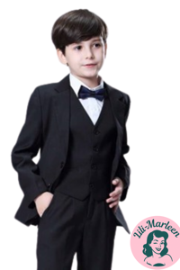 Børne jakkesæt: Altlas - sort - drengejakkesæt i 5 dele 