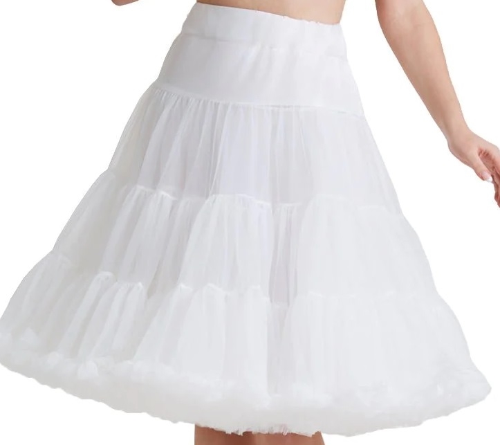 Garderobe høflighed orientering Hvidt petticoats/skørt til børn - til under swing kjolen