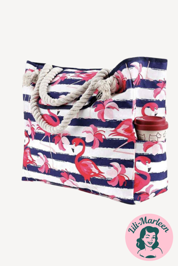 Miss Flamingo Beach – Strandtaske med tropisk attitude og maritim charme 