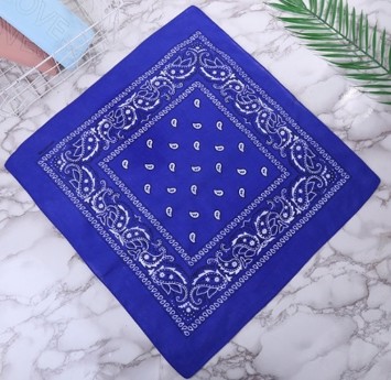 Bandana - kongeblå med klassisk mønster
