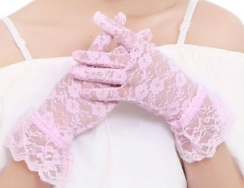 Blonde handsker, lyserøde