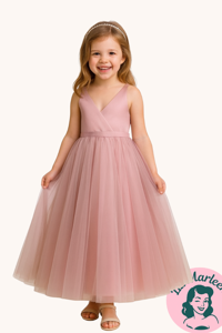Børne festkjole: Little Lucia Alberte, gammelrosa