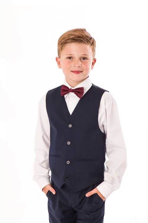 Børne jakkesæt: Conrad, navy - fint jakkesæt i 4 dele 