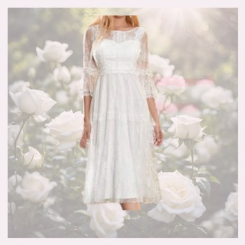 Konfirmations/brude kjole - Evy