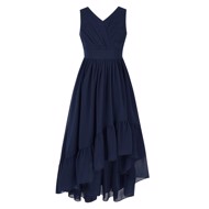 Børne festkjole; Little Miss Dorthea, navy