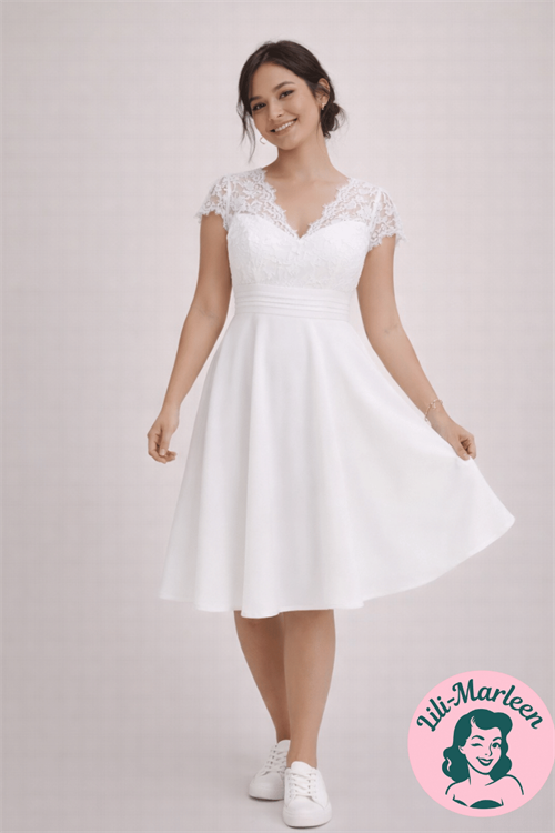 Konfirmations kjole/kort brudekjole - Bella Mia