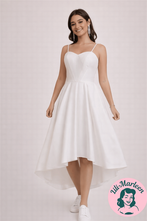 Konfirmations kjole/kort brudekjole - Perlemor 