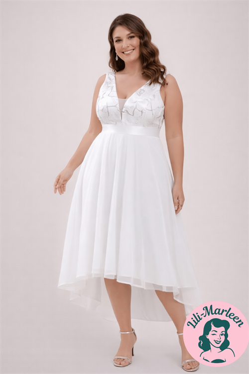 Lang gallakjole - Elien, offwhite