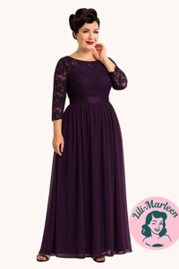 Lang gallakjole - Agnete, lilla