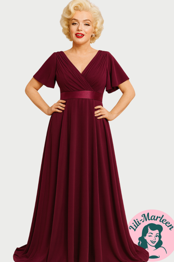 Lang gallakjole - Cornelia, blomme