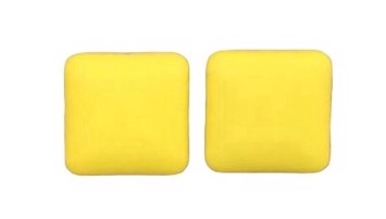 Øreringe - Klassiske firkantet Plast Øreringe, gule 🟨