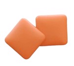 Øreringe - Klassiske firkantet Plast Øreringe, orange 🟧