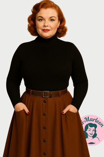 Højhals: SPIROS - sort; En klassiker i dit klædeskab