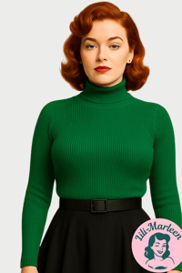 Højhals: SPIROS - GRØN; En klassiker i dit klædeskab