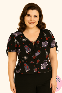 Skjortebluse; Even in Death - skjortebluse