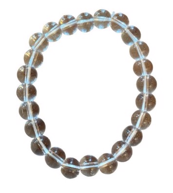 Produktbeskrivelse: Plastik perlearmbånd "Inger" - champagne