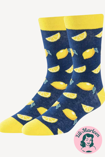 Mr. Zesty – Sokker med Citroner og Retrohumør 