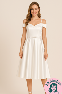 Konfirmations kjole -  Fanny - satinkjole