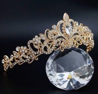 Diadem til voksne: Miss Diana tiara guld 