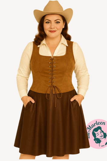 Contrystyle - Vest til uden på skjorte - velour, brun 