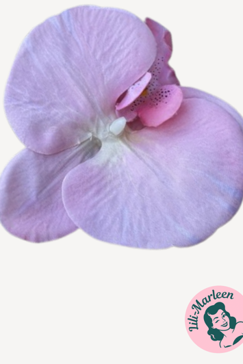 Gigant Orkide Hårclips med Krokodillespænde, lyserød