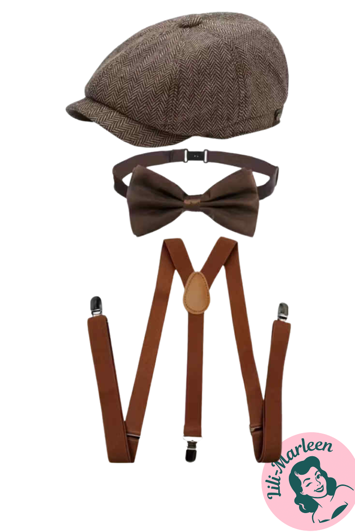 Gentleman Brown – Sæt med Sixpence, Butterfly og Seler