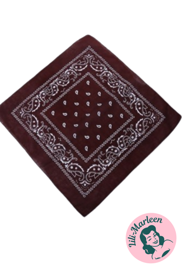 Bandana - brun med klassisk mønster