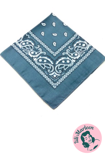 Bandana - grå med klassisk mønster