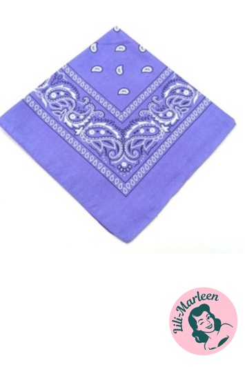 Bandana - lys lilla med klassisk mønster