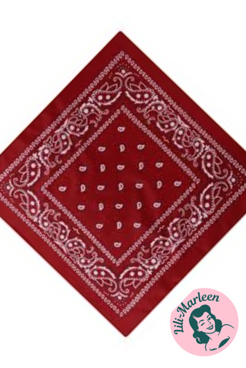 Klassisk Dyb Rød Bandana – Paisley Print