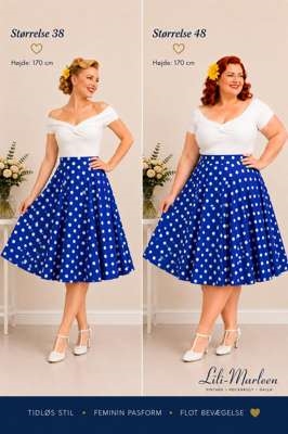 Polka Dot Blue Nederdel