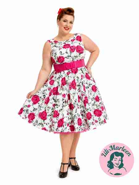 Miss Rosegarden – Vintage 50\'er kjole med rosenprint